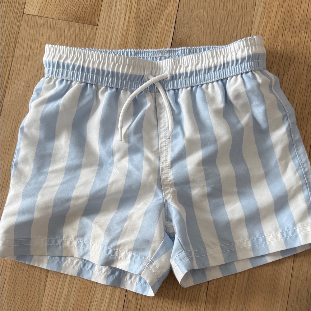 Janie and Jack Blue and White Striped Shorts